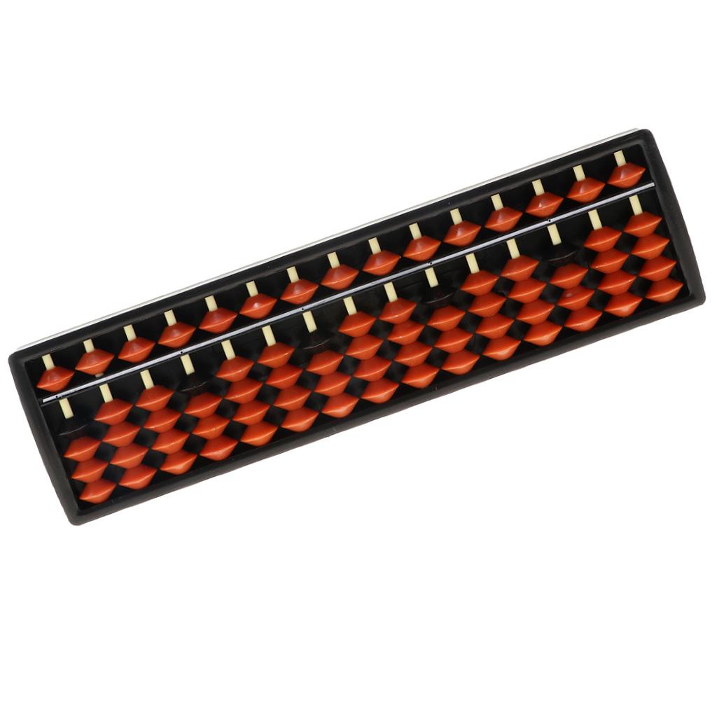 Mini Plastic Math Abacus Arithmetic Soroban Course Calculating Tool 15 Digits