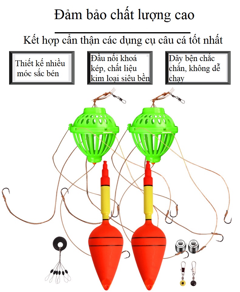 Bộ Lưỡi Câu Bom Mè Lưỡi Câu Lăng Xê Cá Mè LC13