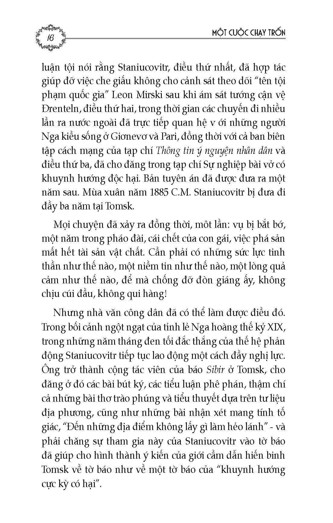 Một Cuộc Chạy Trốn - Tuyển tập truyện ngắn Nga - Tác giả Constantin Staniukovic; Thúy Toàn tuyển dịch