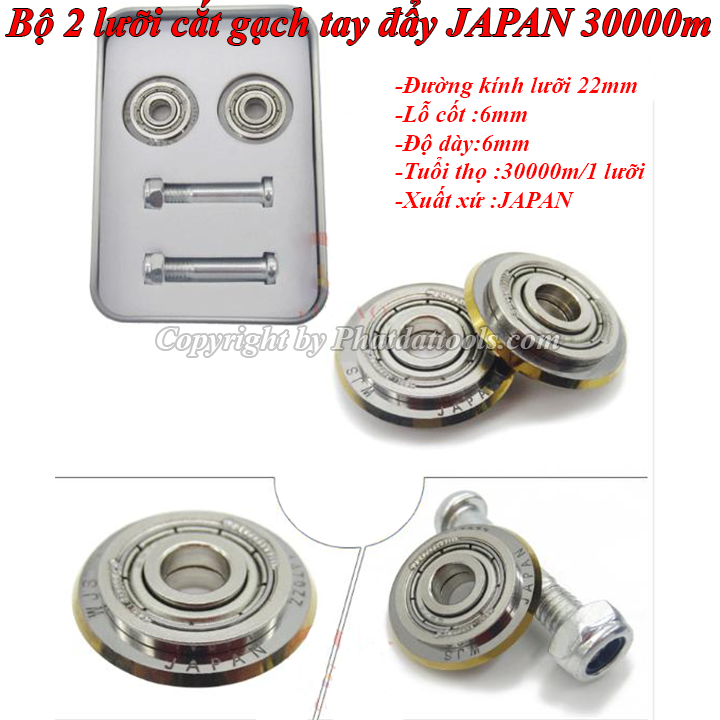 Bộ 2 lưỡi cắt gạch tay đẩy JAPAN 30000m