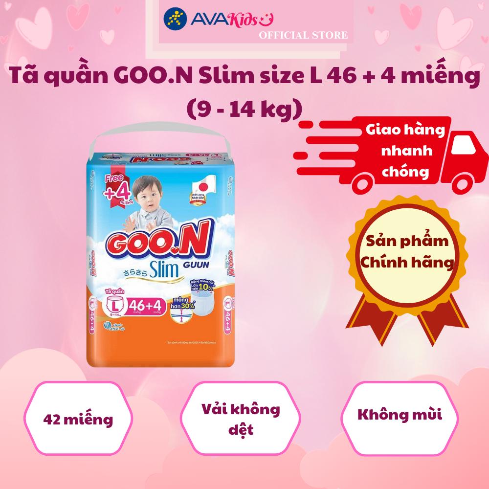 Tã quần GOO.N Slim size L 46 + 4 miếng (9 - 14 kg)