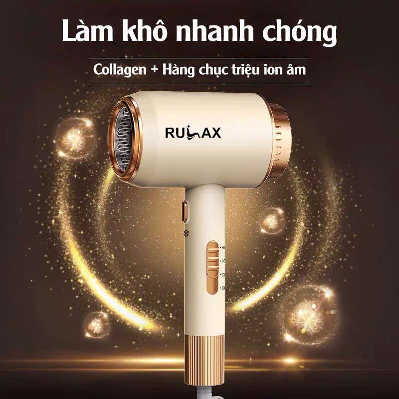 Máy Sấy Tóc Rulax 2 Chiều Nóng Lạnh, Chống Xơ Rối Tóc Bằng Công Nghệ ION