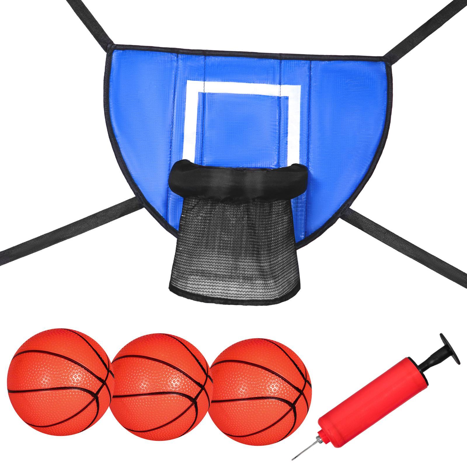 Mini Trampoline Basketball Hoop Goal Game Trampoline Accessory for All Ages