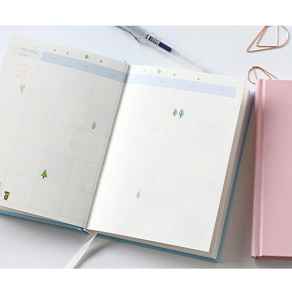 Sổ tay planner 365 Itoya, bìa hồng, 228 trang