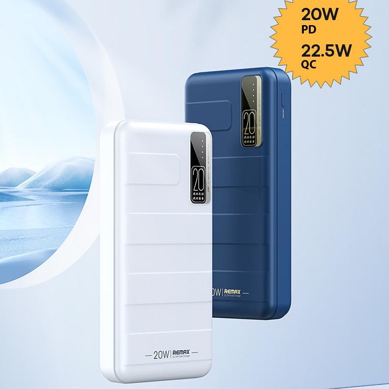 Pin dự phòng sạc nhanh Remax RPP-316 Noah Series 20000mAh an toàn đi máy bay - hỗ trợ QC 22.5W và PD 20W - Hàng Chính Hãng