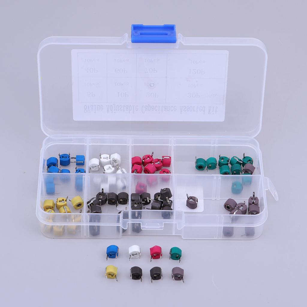 Trimmer Capacitors Assorted Box Kit 8 Values X 20 Piece