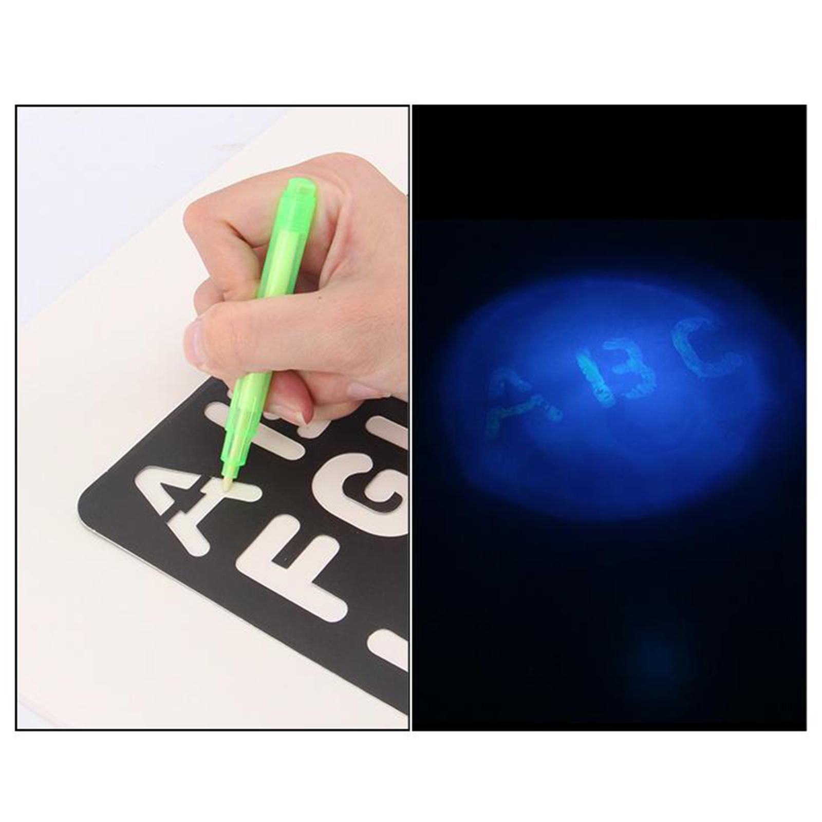 3pcs Invisible Ink Pen with UV Light Magic Marker for Kids Drawing Board