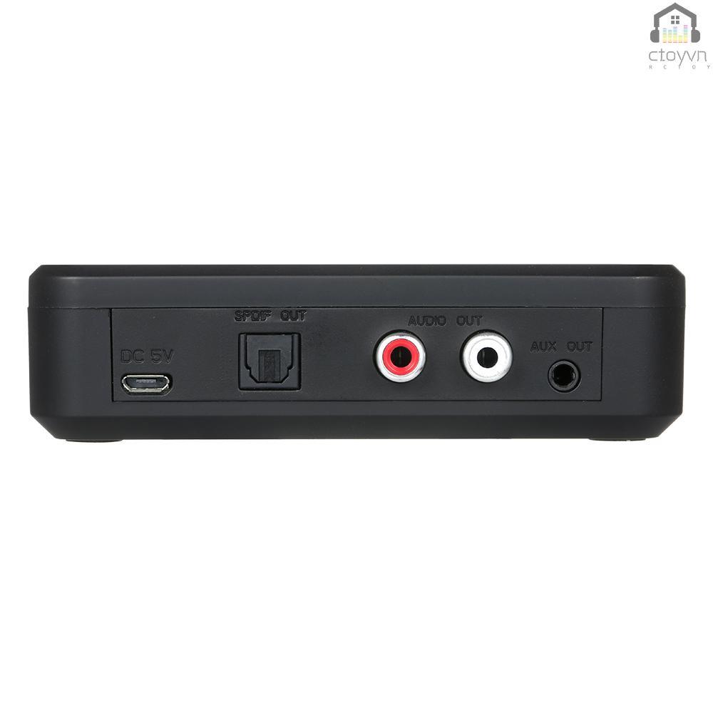 Bộ chuyển đổi âm thanh BT 5.0 với SPDIF/RCA/AUX màu đen
