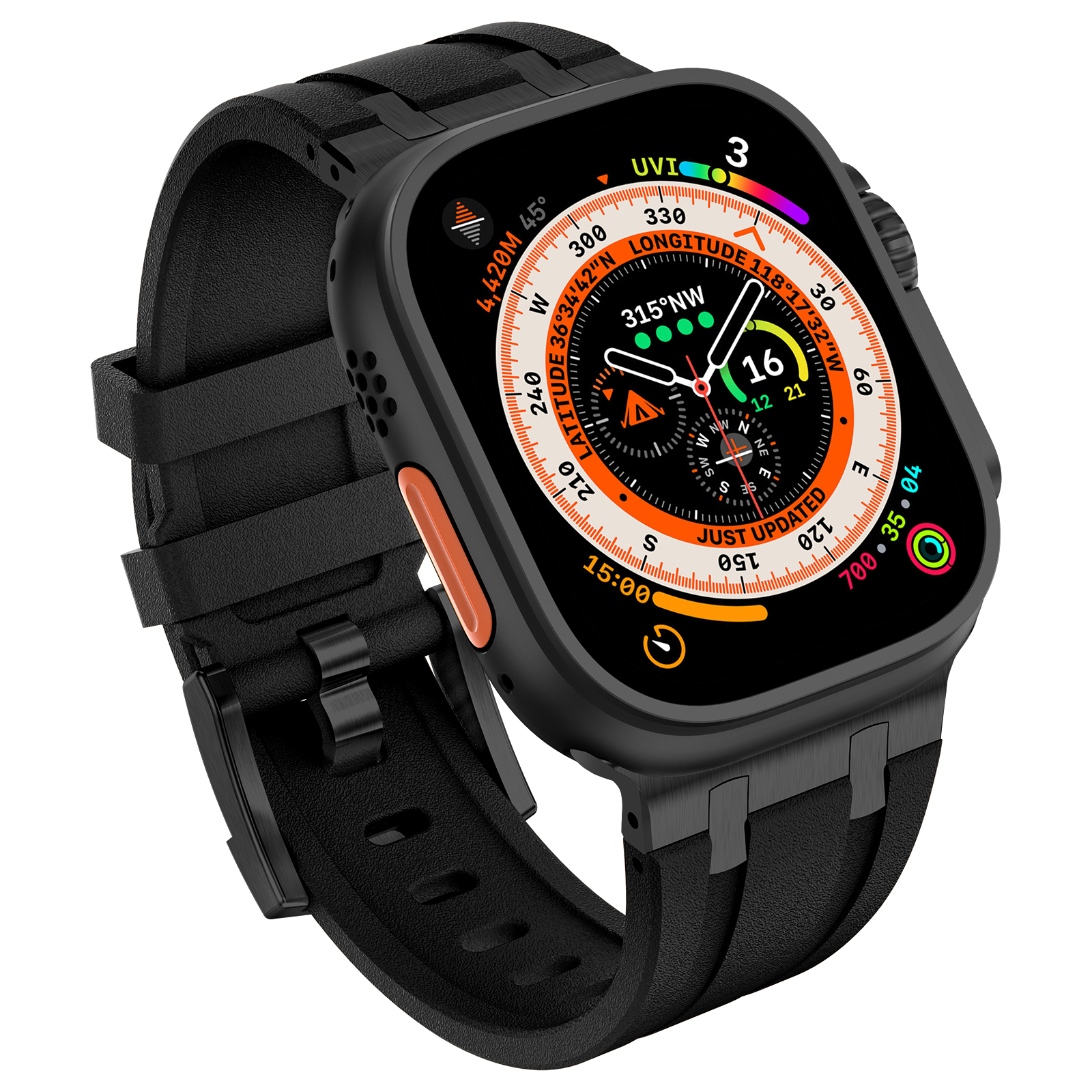 Dây đeo Đầu Kim Loại Stone cho Apple Watch Ultra 1/2/3 &amp; Apple Watch Series 4/5/6/7/8/9/SE/10/11 Size 44/45/46/49mm - Hàng Chính Hãng