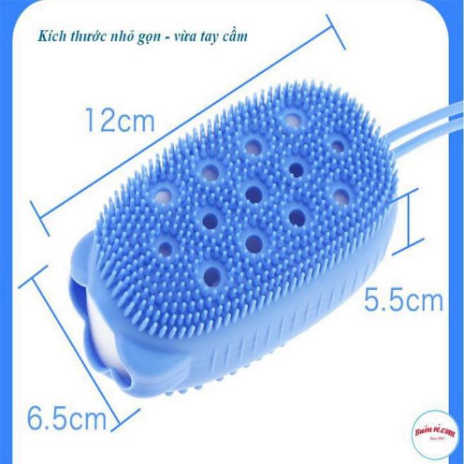 Bông tắm ️️ Bông Tắm Silicon Tạo Bọt 2 Mặt Siêu Mềm Hình Chuột siêu tạo bọt