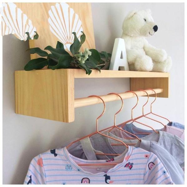 Set 3 Kệ gỗ treo tường Giá treo đa năng phòng tắm gỗ thông tư nhiên