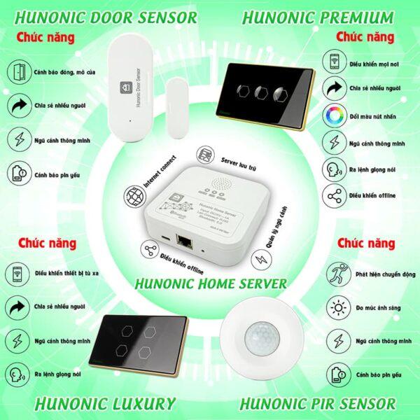 Bộ Cảm Biến Chuyển Động Hunonic Pir Sensor Tự Động Bật Tắt Đèn Khi Có Người Qua Kết Nối Qua Bộ Điều Khiển Trung Tâm [Hàng Chính Hãng]