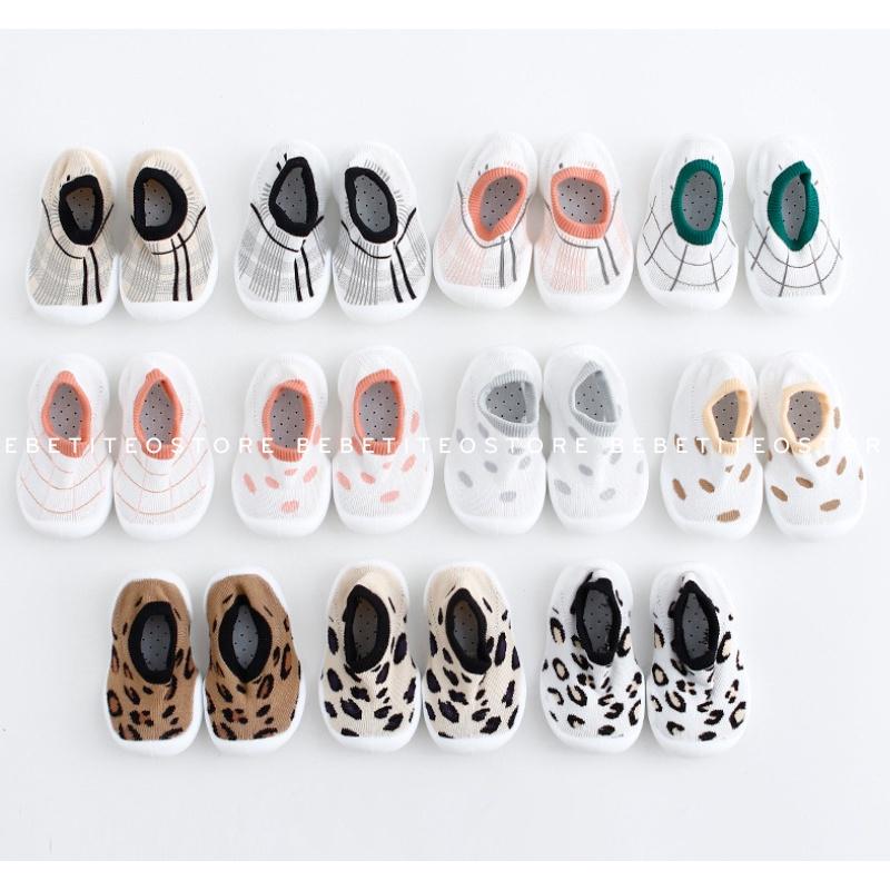 Giày Tất Vớ Tập Đi Cho Bé Trai, Bé Gái Style Hàn Quốc Đế Mềm Chống Trượt 0-2 Tuổi Bebé Tí Tẹo