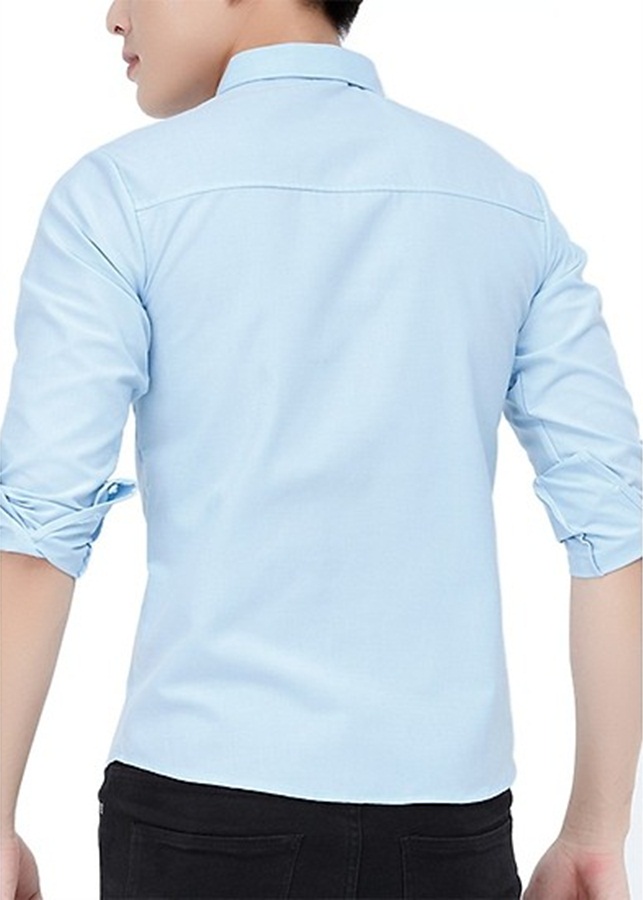 Áo Sơ Mi Nam Công Sở Hàn Quốc, Chất Liệu Cao Cấp, Thời Trang - Xanh nhạt - XL