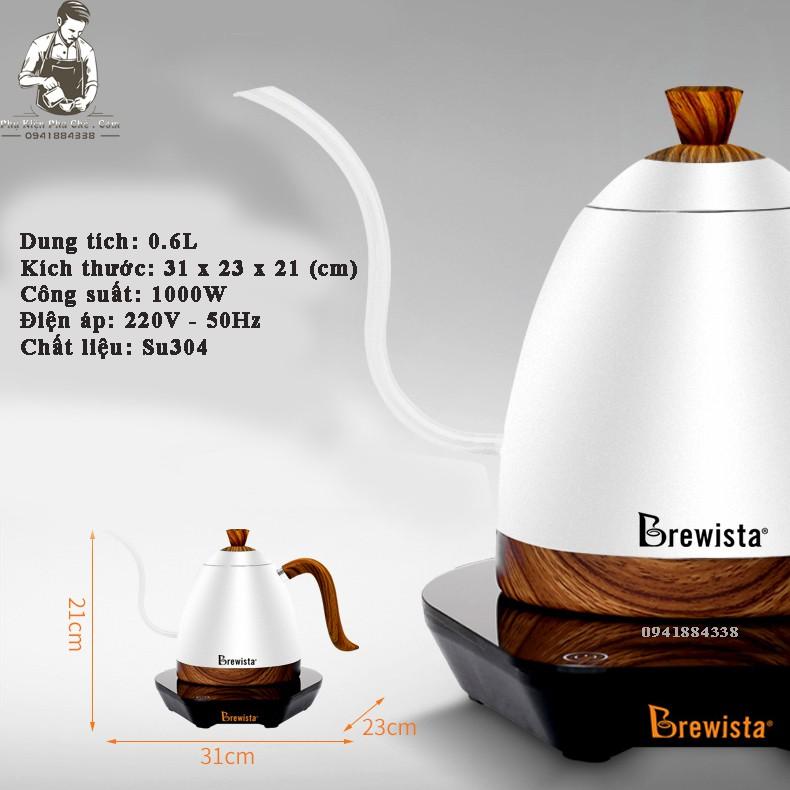 Ấm Điện Kiểm Soát Nhiệt Độ Brewista Artisan 600ml - Ấm Cổ Ngỗng Rót Pour Over