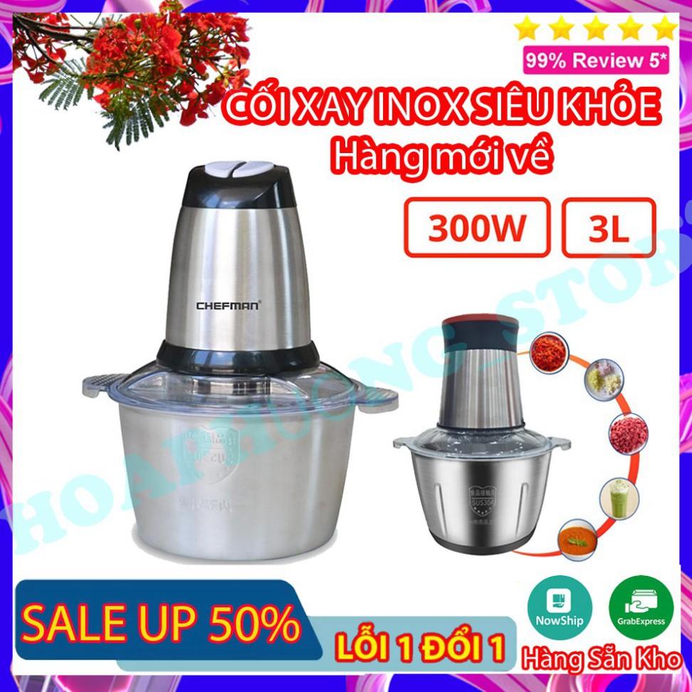 Máy Xay Thịt Xay Thực Phẩm Cối Inox 4 Lưỡi Đa Năng - Máy Xay Tỏi Ớt Bảo Hành 6 Tháng - Máy Xay Kinosun