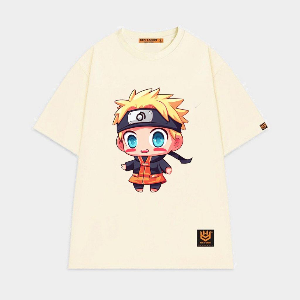 Áo thun tay lỡ unisex áo phông nam nữ oversize hình manga Naruto ninja vui nhộn