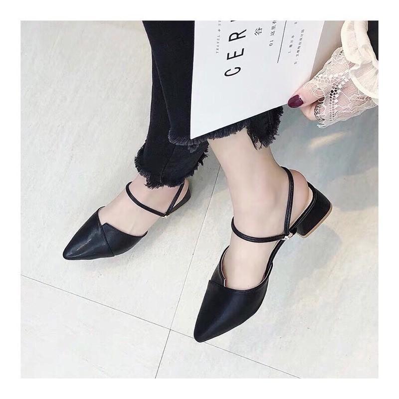 Sandal nữ, sandan mũi nhọn 2cm, sục nữ mũi nhọn nhẹ nhàng sang chảnh( sục 3 kiểu