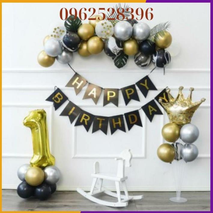 Set bóng số tuổi️trụ bóng️vương miện trang trí sinh nhật️ thôi nôi bé tuổi heo