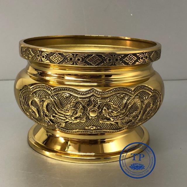 Bát hương đồng mẫu lư tròn  KH0927