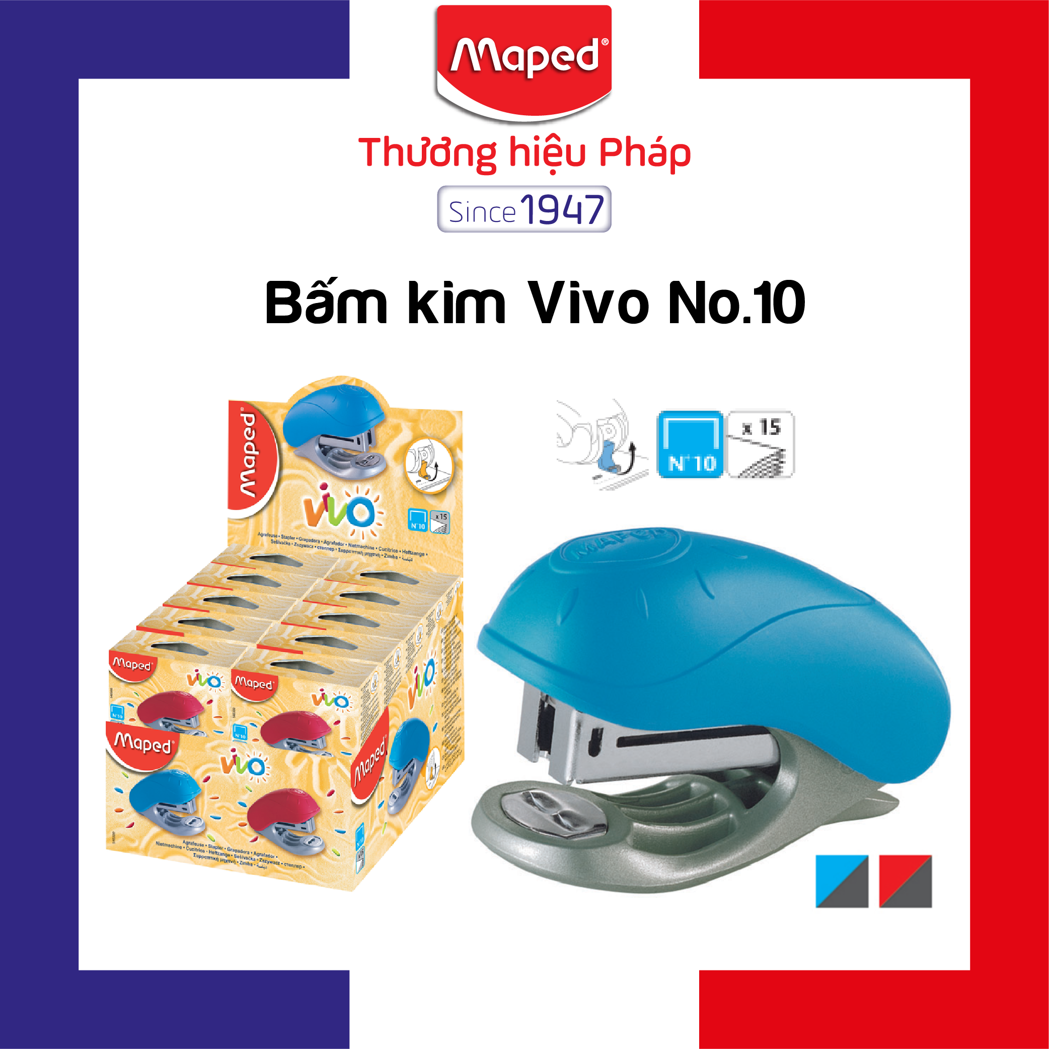 MAPED - Bấm kim Vivo No.10 - 1 cái