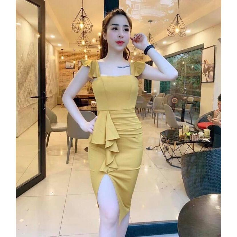 Đầm ôm body vai cánh tiên mang lại sự trẻ trung tươi mới cho những bạn gái