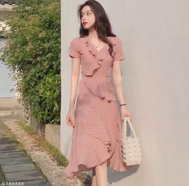 Váy voan chấm bi cao cấp sz s-xl kèmvideo và ảnh thật