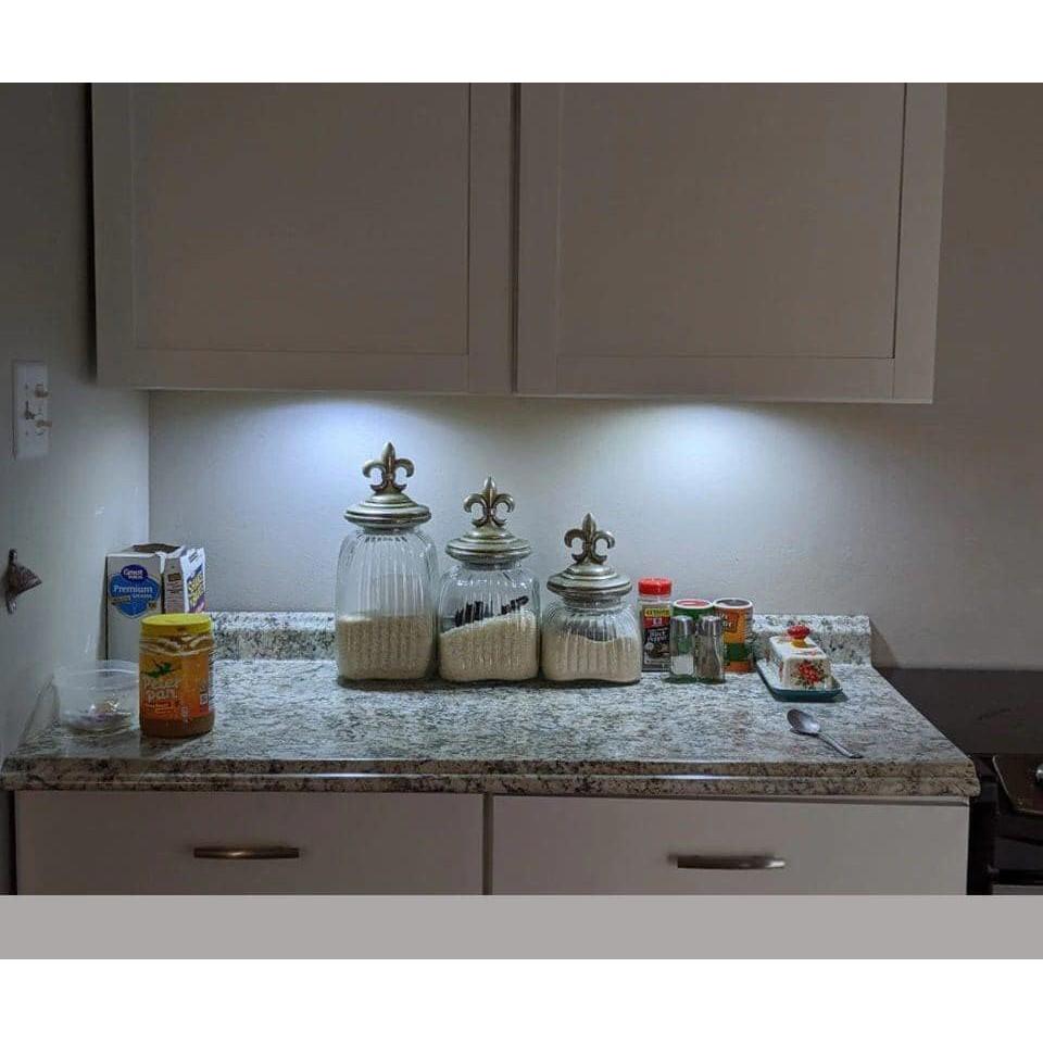 Đèn led dán tường thông minh treo cầu thang phòng ngủ gắn tủ trang trí - Bộ 3 bóng mini Điều khiển từ xa