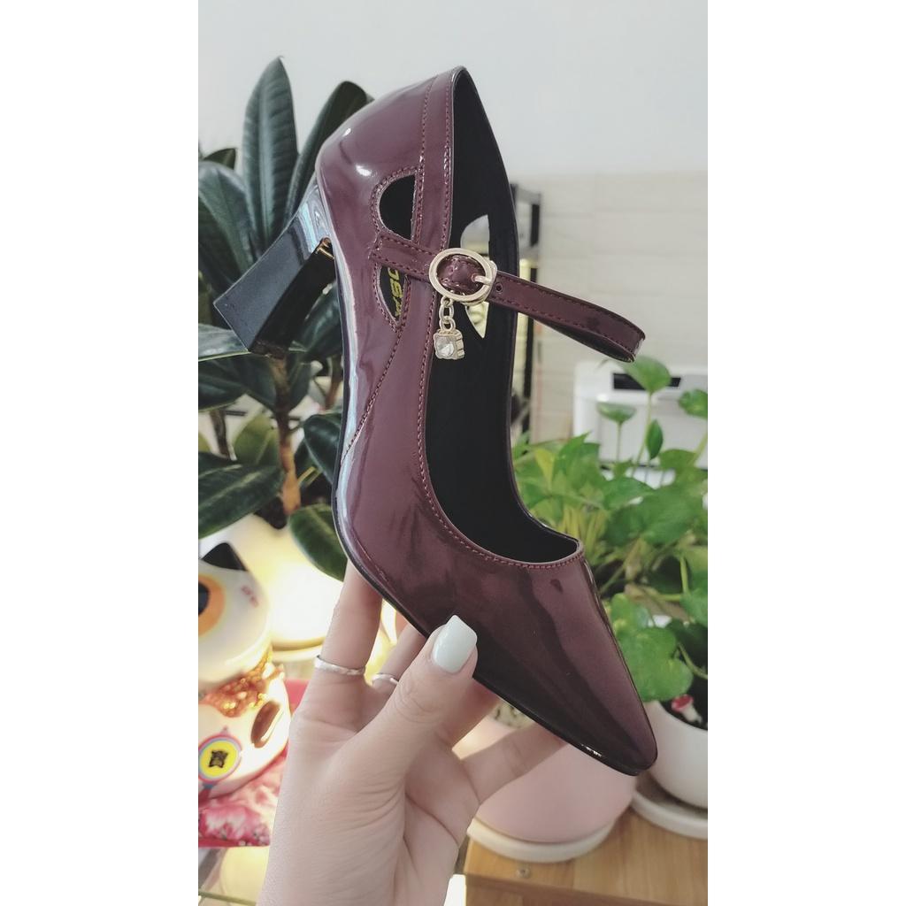 Giày cao gót nữ quai ngang ROSATA RO390 - 7p - Đen, Đỏ - HÀNG VIỆT NAM - BKSTORE