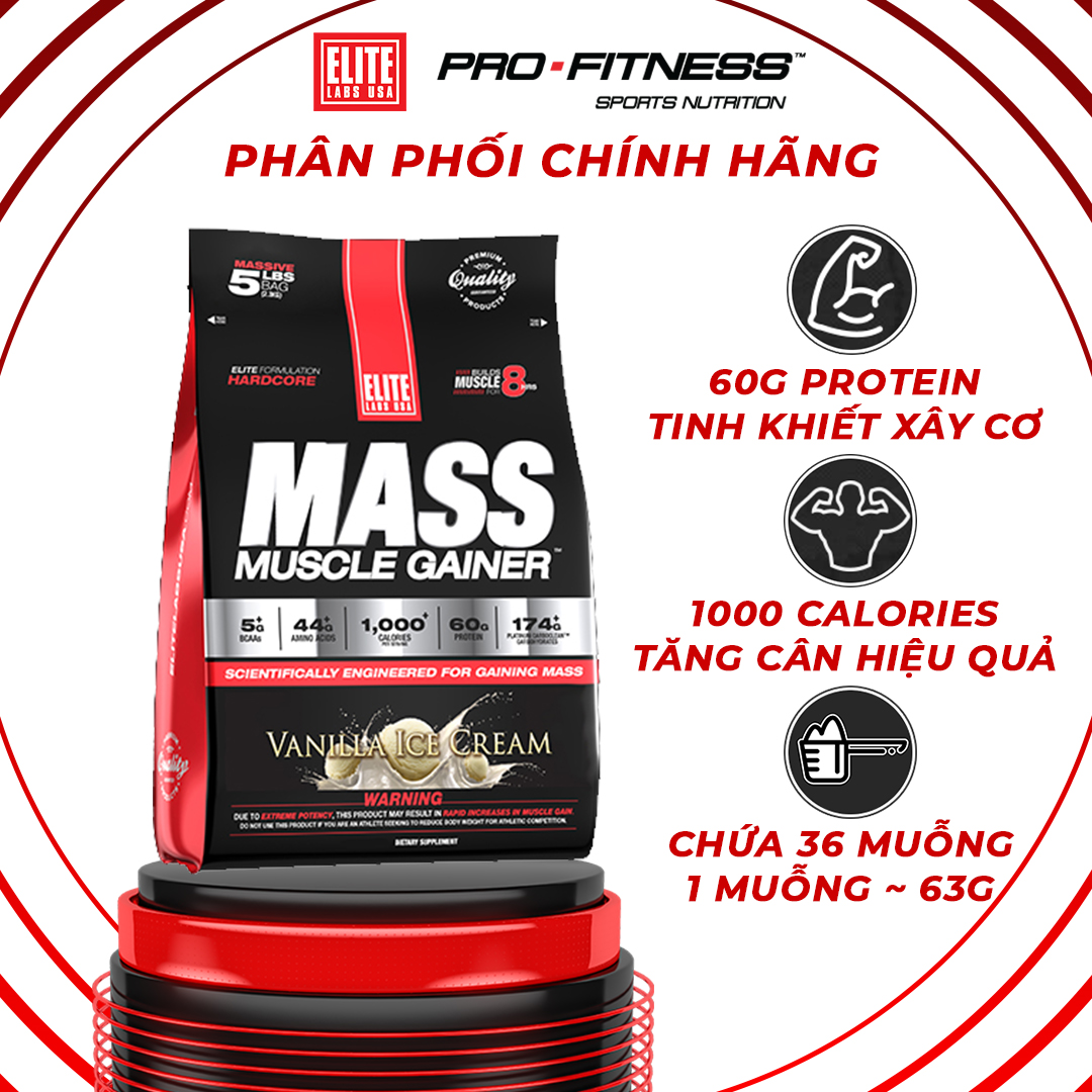 Hình ảnh Sữa Tăng Cân Mass Muscle Gainer Elite Labs SMEL252 (2.3kg)