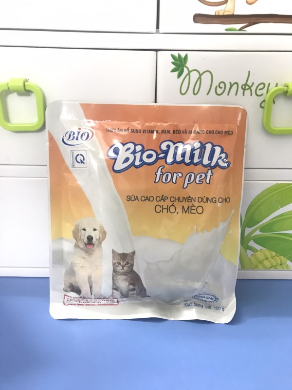 Sữa Dinh Dưỡng Bổ Sung Vitamin Khoáng Chất Cho Chó Mèo BIO Milk Gói 100g