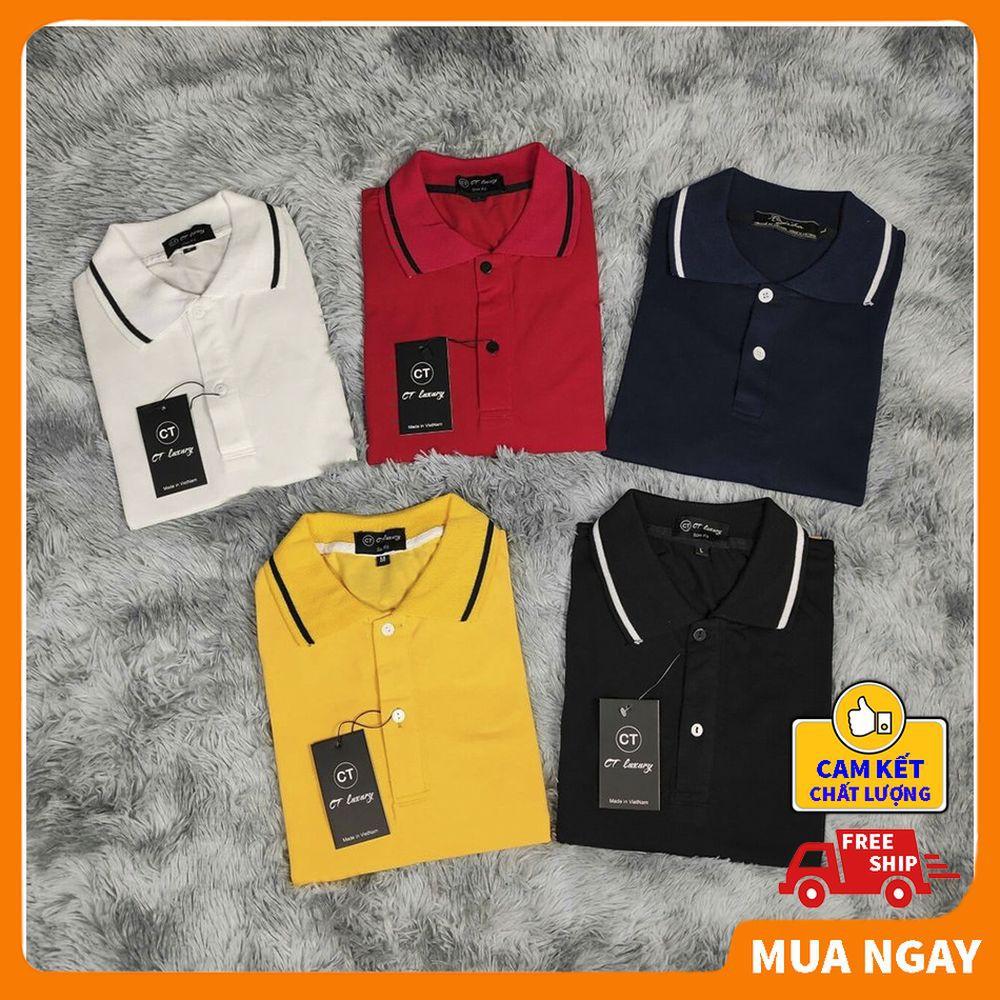 Áo polo nam có cổ vải mè cá sấu cao cấp thoáng mát ️BIBINO Áo phông có cổ nam nữ mềm mịn thoáng mát