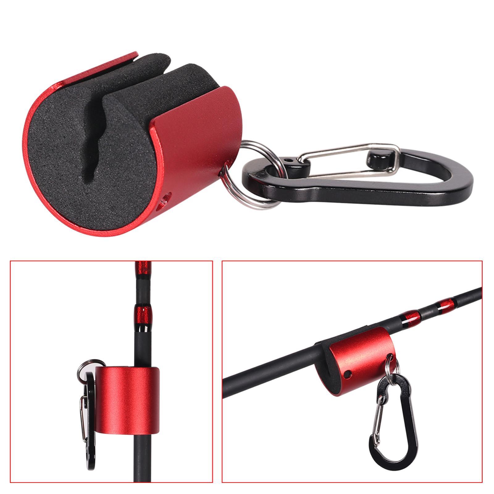 Fishing Rod Holder Fly Rod Holder with Keychain Fishing Rod Clamp for Fly Fishing Wearable Fishing Rod Clip Fishing Pole Holder Fishing Gear