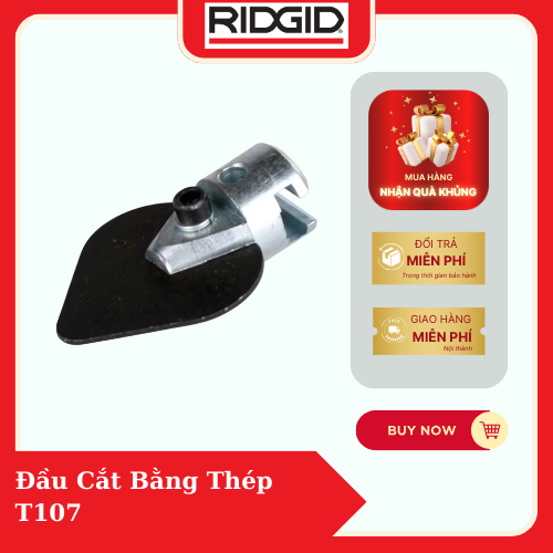 Phụ Kiện Máy Thông Tắc Đường Ống Đầu Cắt Bằng Thép RIDGID T107 SPADE 1-3/4 (62880) Số 1 Tại Mỹ - Hàng Chính Hãng 