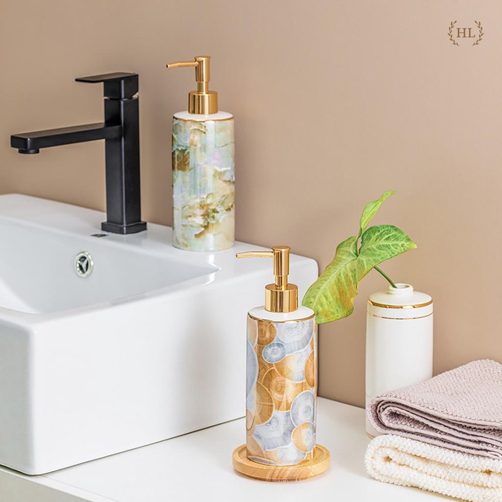 Chai sứ đựng nước rửa tay, sữa tắm, dầu gội cao cấp | BÌNH CÓ VÒI DẠNG NHẤN DÙNG CHO PHÒNG TĂM CHẤT LIỆU SỨ BÁT TRÀNG