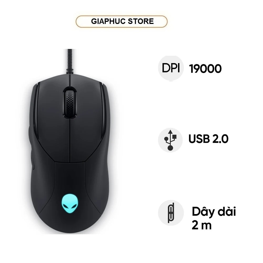 Chuột Gaming Có Dây Dell Alienware AW320M - Hàng Chính Hãng