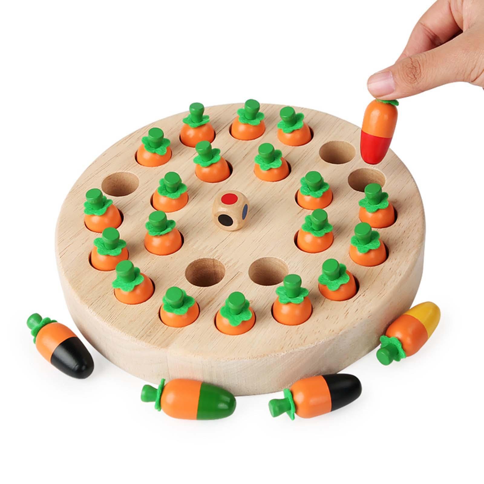 Montessori Wooden memory matching Game, Fun Block Board Game, Color Memory ,for Party Indoor