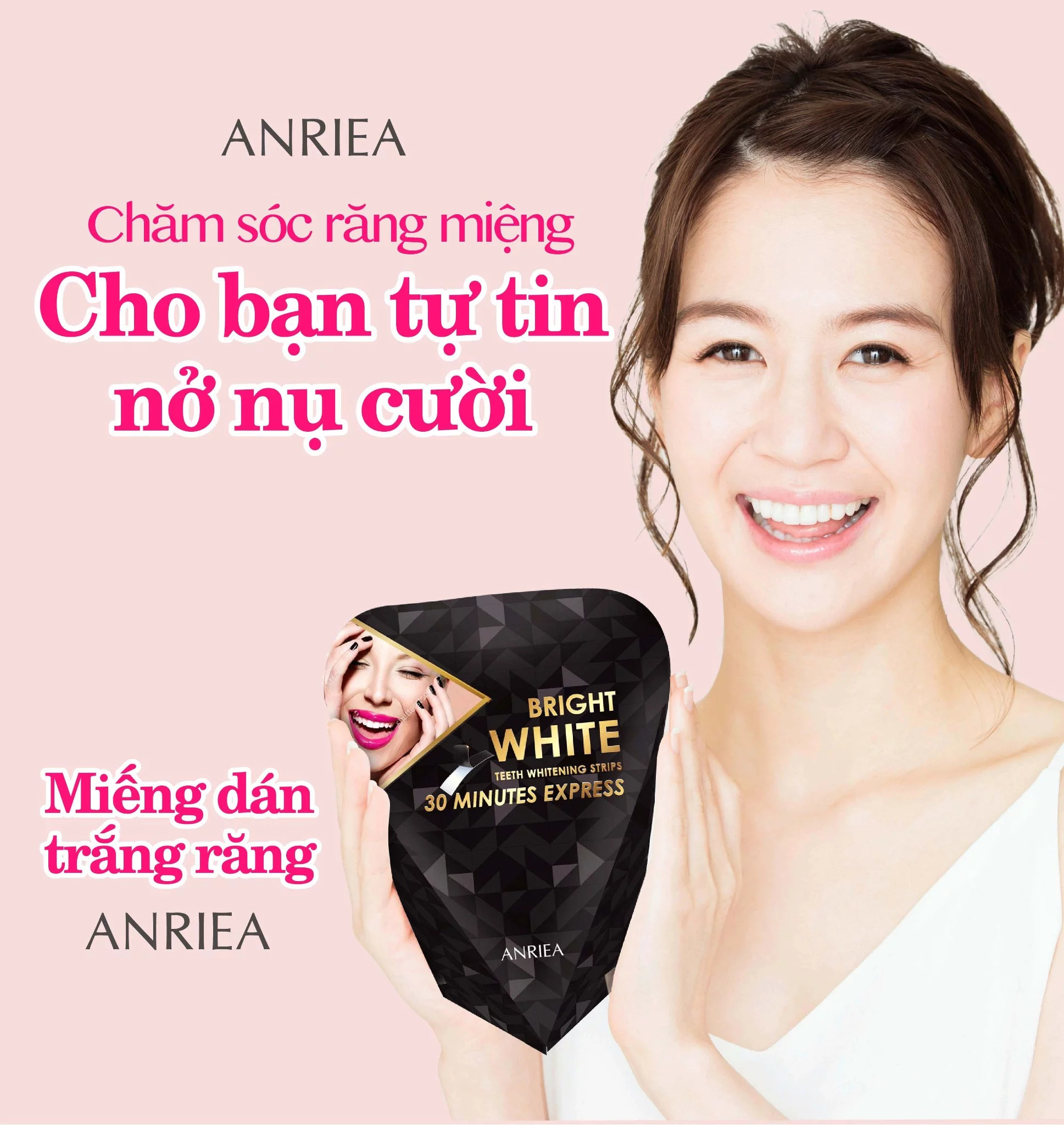 [Liệu Trình 21 Ngày Tặng Liệu Trình 4 Ngày] Miếng Dán Trắng Răng Anriea Black Tooth Whitening