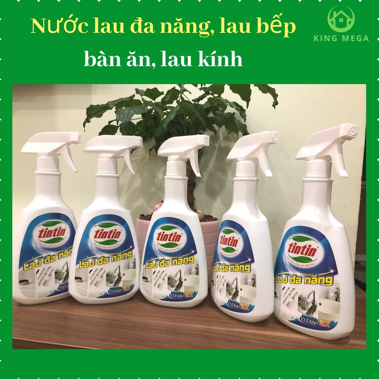 Nước lau bề mặt đa năng - Lau kính, lau bếp, lau bàn - Hương Chanh Thom Ngát - TinTin