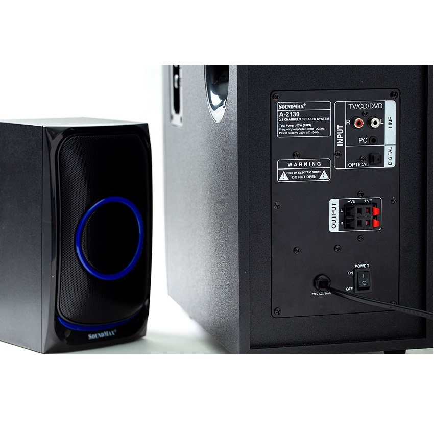 Loa vi tính SoundMax A2130 2.1 60W - Hàng Chính Hãng