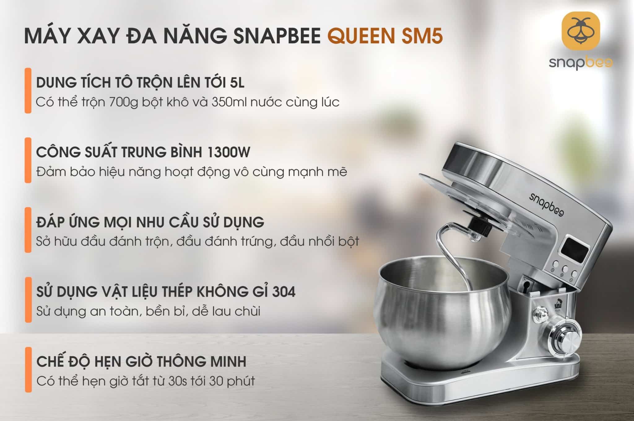 Máy đánh Bột SNAPBEE QUEEN SM5