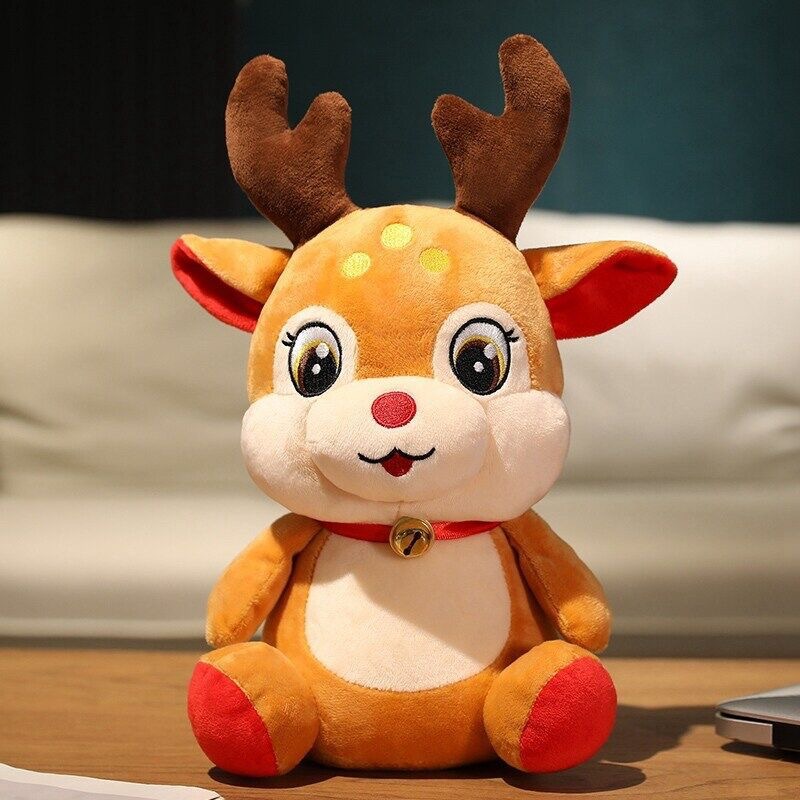 Gấu bông tuần lộc ngồi siêu dễ thương siêu cute cho bé (30cm) hàng xịn cao cấp loại 1, an toàn cho trẻ nhỏ
