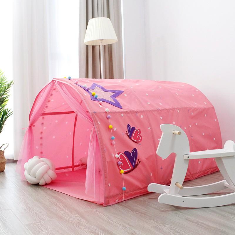 Lều ngủ trẻ em màu xanh cho bé trai và màu hồng cho bé gái