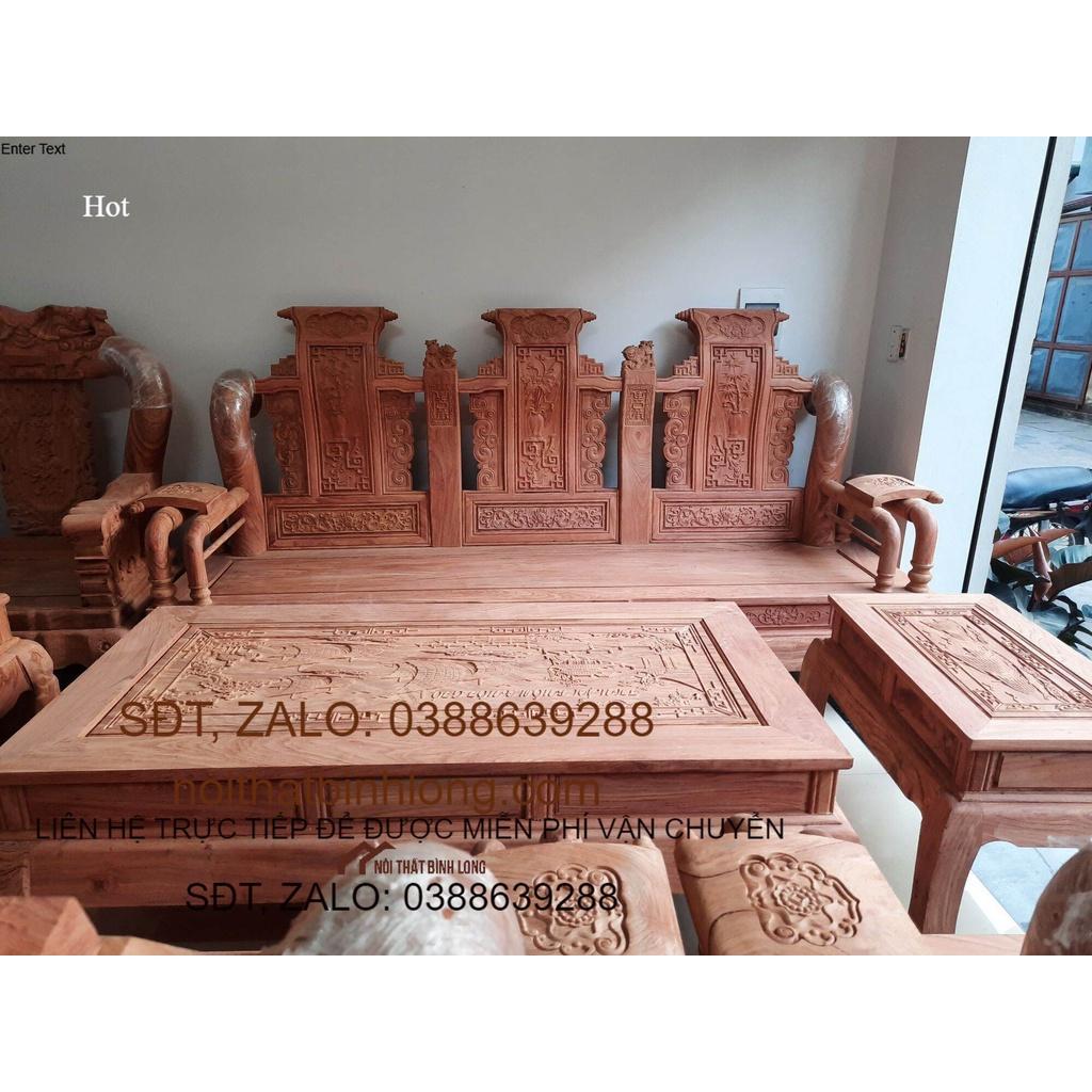 Bộ bàn ghế tần thủy hoàng gỗ hương đá - Đồ Gỗ Bình Long