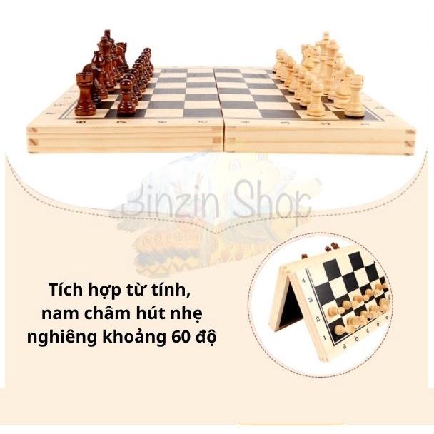 Bộ cờ vua nam châm bằng gỗ cao cấp size 39cm