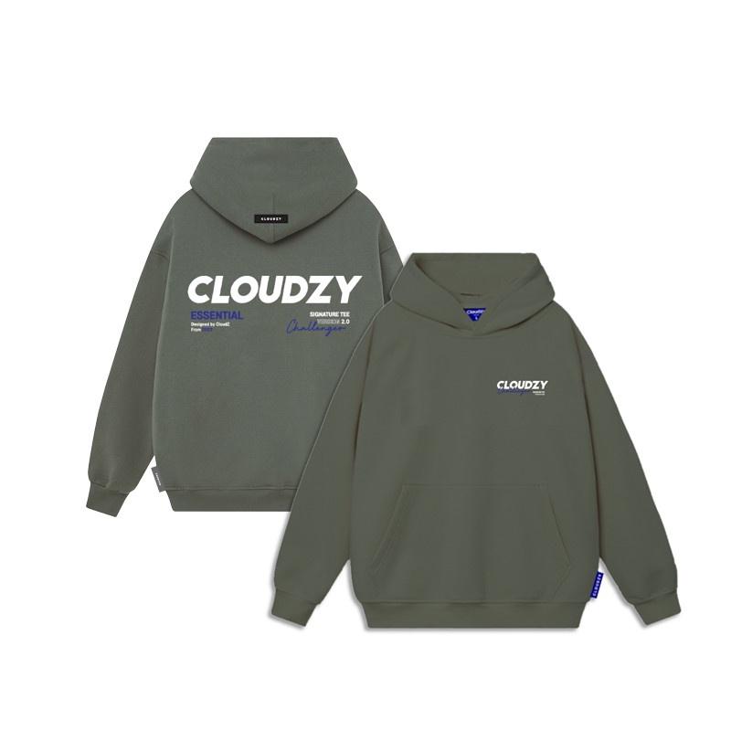 Áo hoodie local brand nam nữ unisex cặp đôi nỉ ngoại cotton form rộng có mũ xám đen dày cute zip SIGNATURELOGO V2