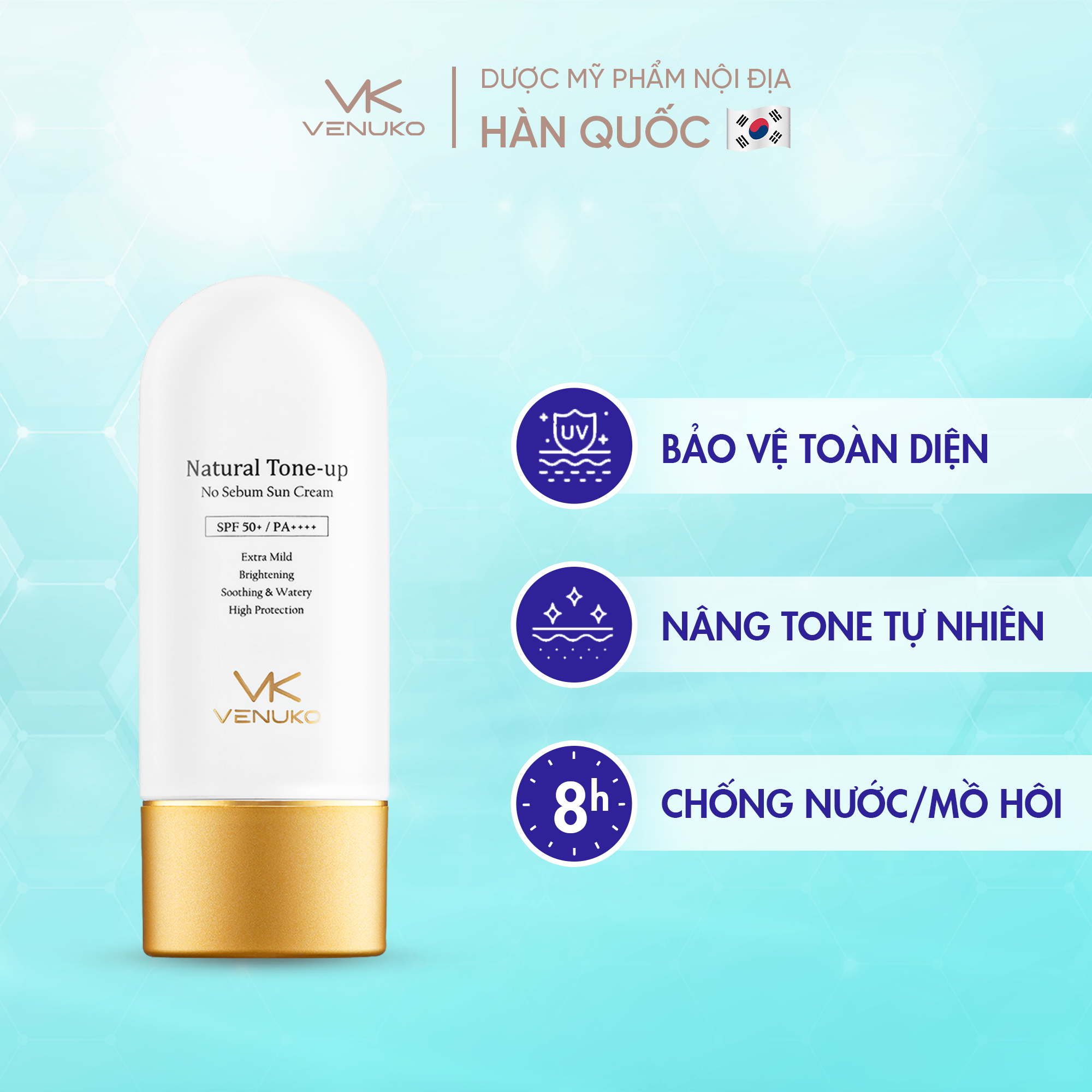 Kem chống nắng nâng tone da Venuko