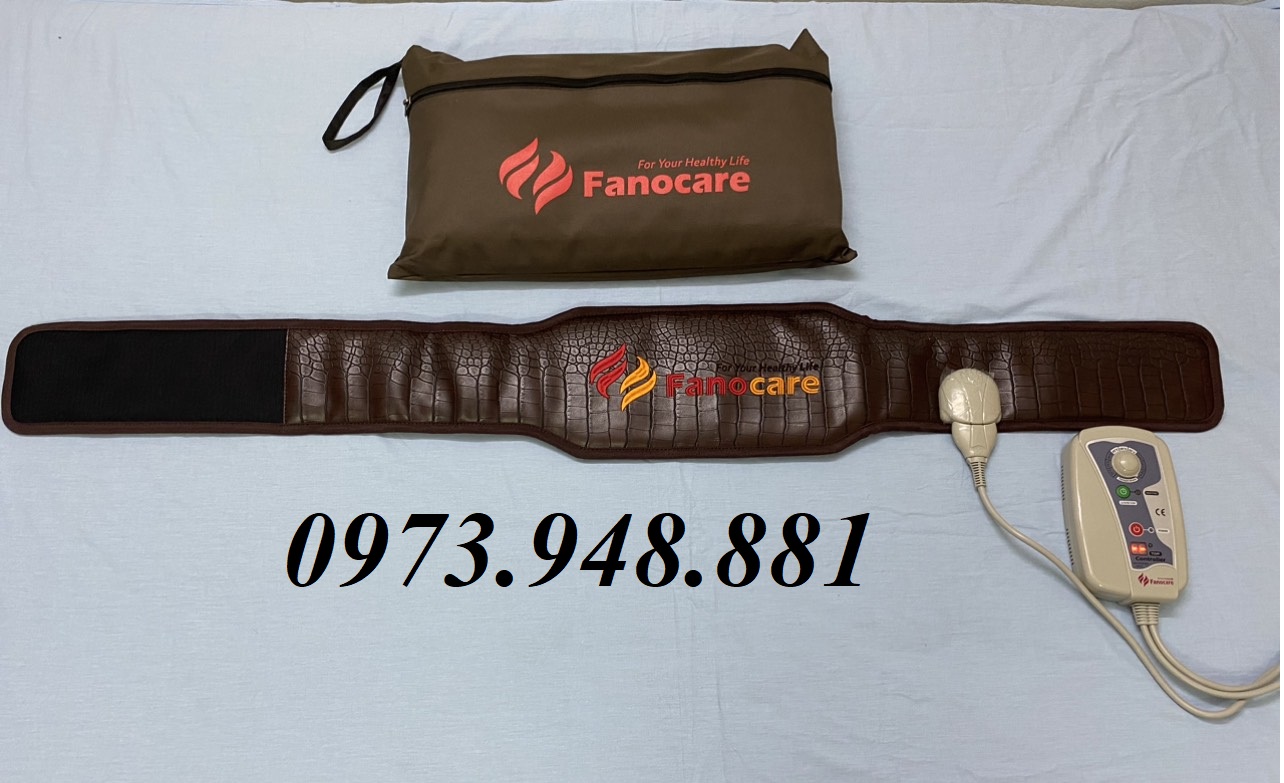 Đai đá nhiệt nóng Fanocare giảm mỡ bụng, đau lưng, cột sống, thoát vị đĩa đệm FN05R