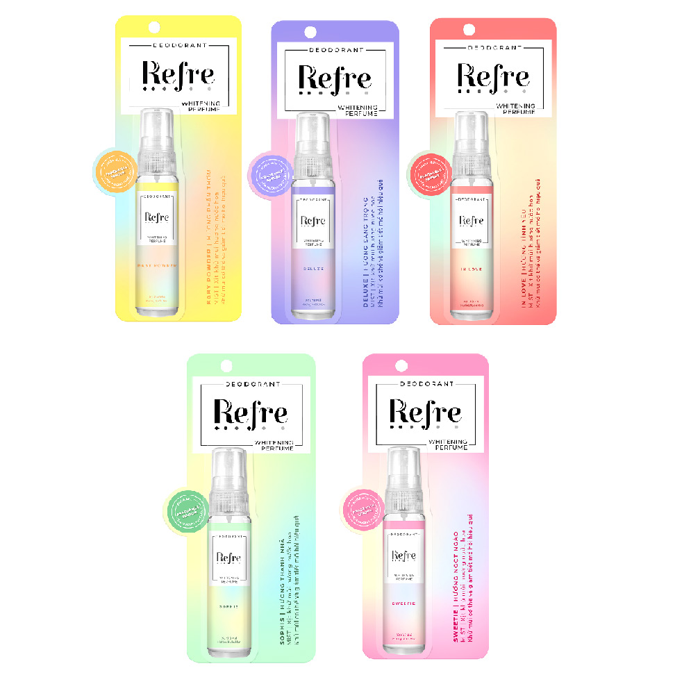 Xịt Khử Mùi Dưỡng Trắng Hương Nước Hoa Refre Whitening Baby Powder Hương Phấn Thơm (30ml)