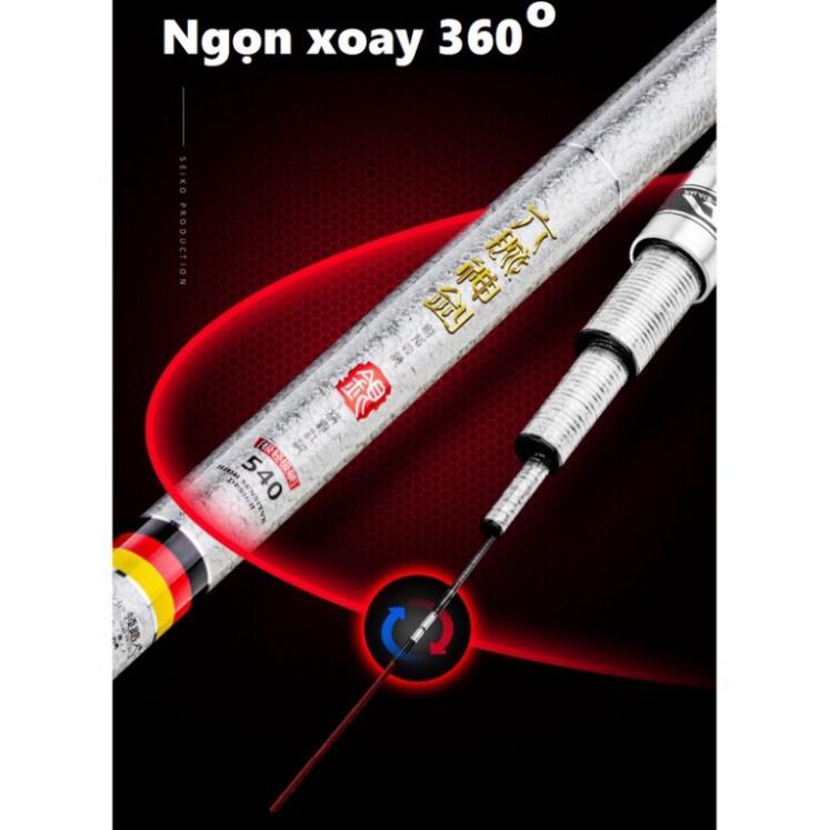 Xả hàng sale Cần Câu Tay Cao Cấp 6H 19i Lục Mạch Thần Kiếm Thiết Kế C